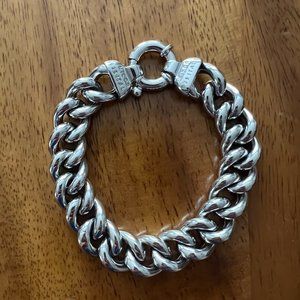 Milor Italy Sterling Silver Cuban Link Bracelet